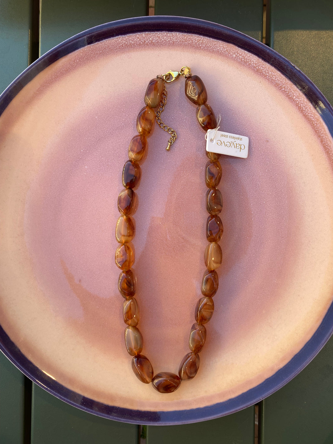 Kralen ketting - Bruin