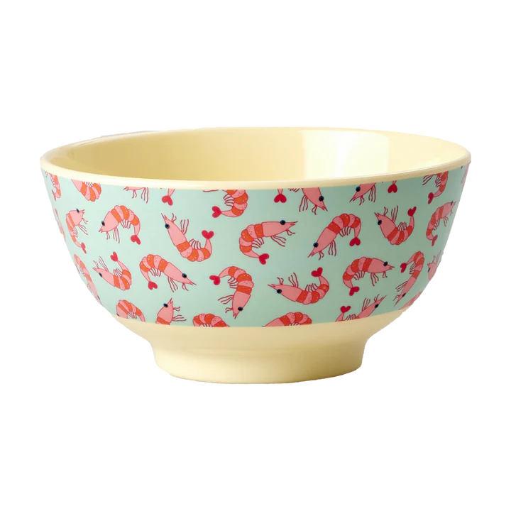 Melamine Bowl Medium - Shrimp print