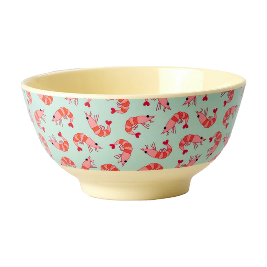 Melamine Bowl Medium - Shrimp print