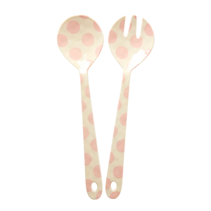Rice - Salad Servers Pink dots