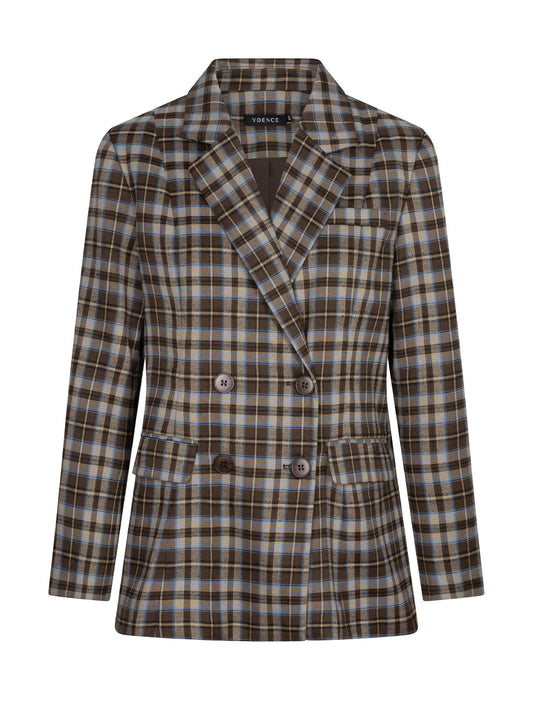 Ydence Blazer Novalee - Brown/blue check