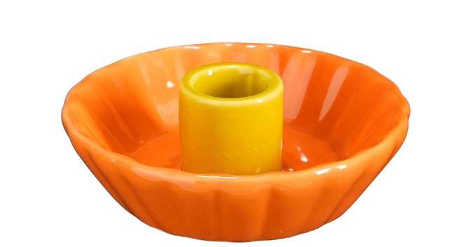 Kandelaar Bloem - Oranje en Geel