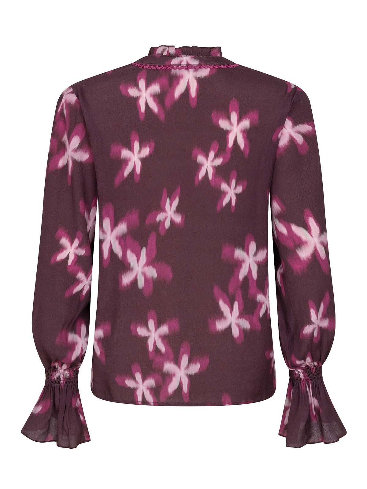 Ydence Blouse Francesca - Plum Flower
