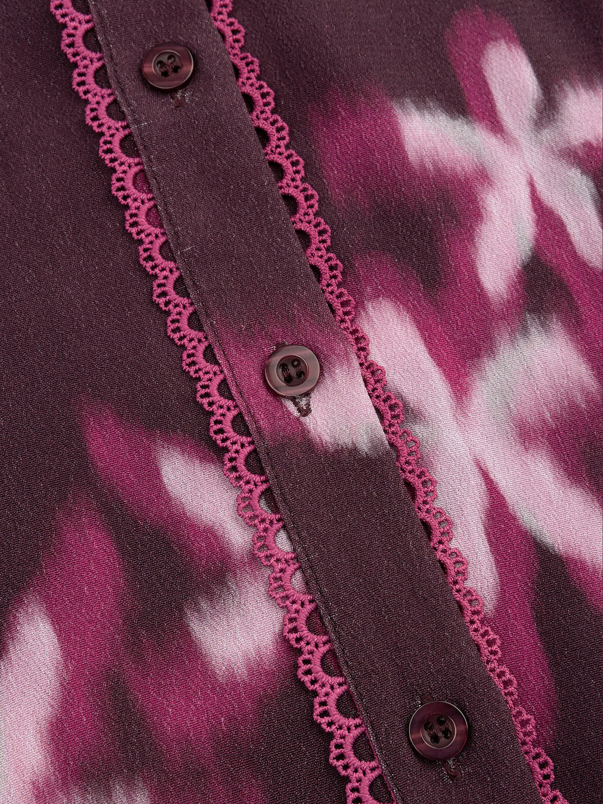 Ydence Blouse Francesca - Plum Flower