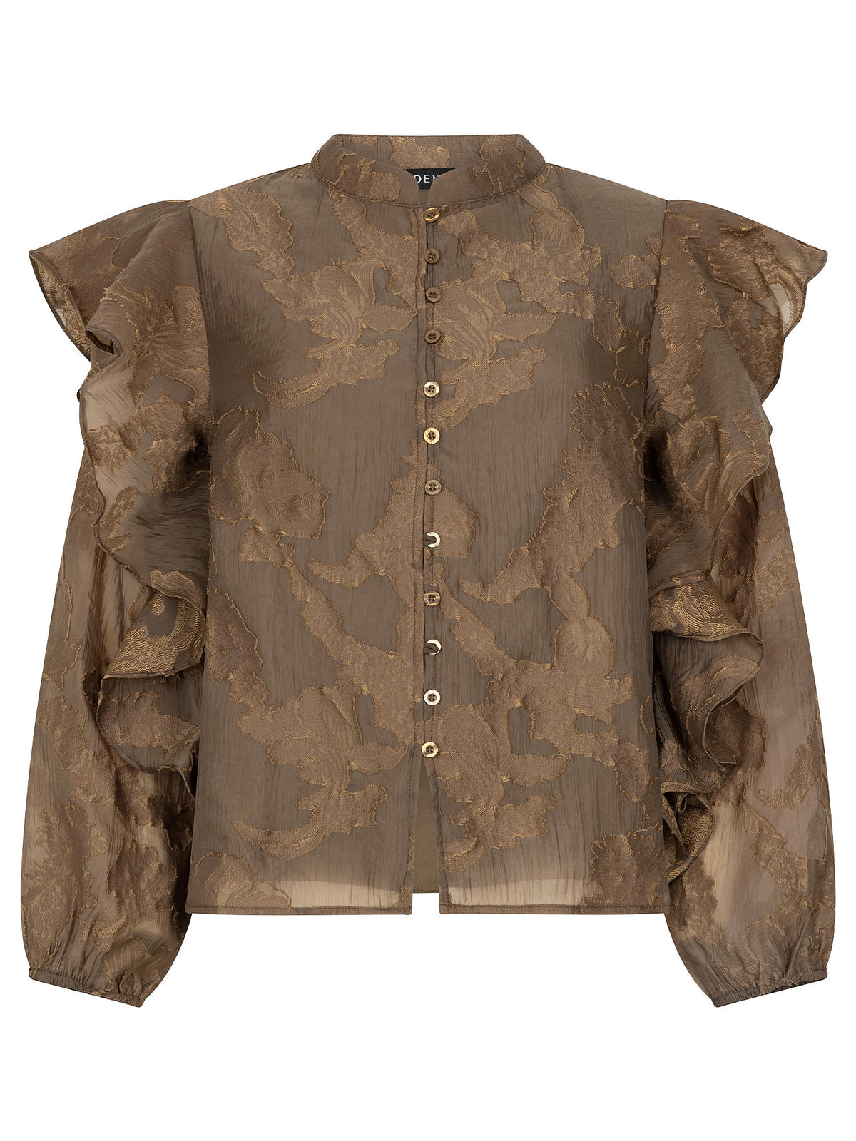 Ydence Blouse Gina - Coffee brown