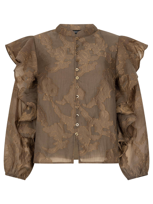 Ydence Blouse Gina - Coffee brown