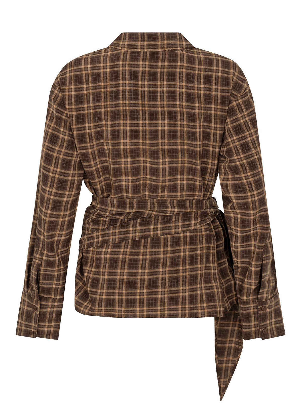 Ydence Blouse Isa - Brown check