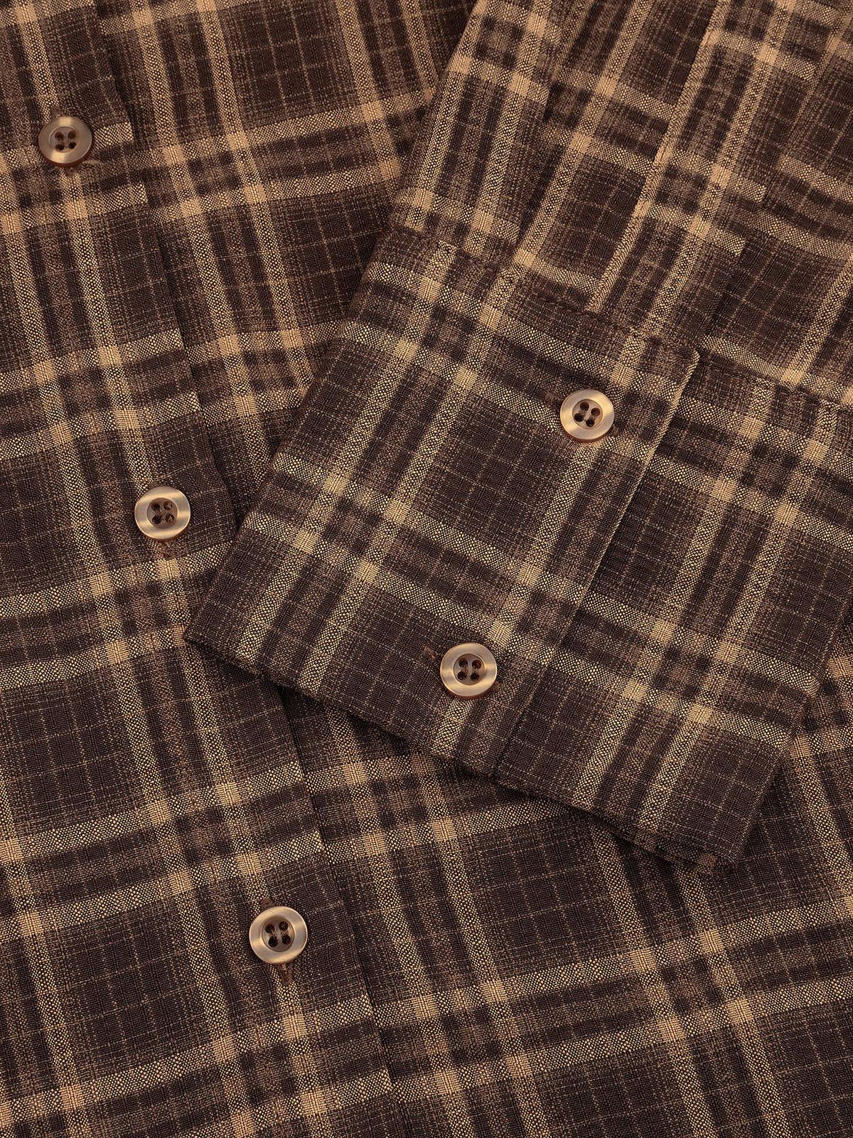Ydence Blouse Isa - Brown check