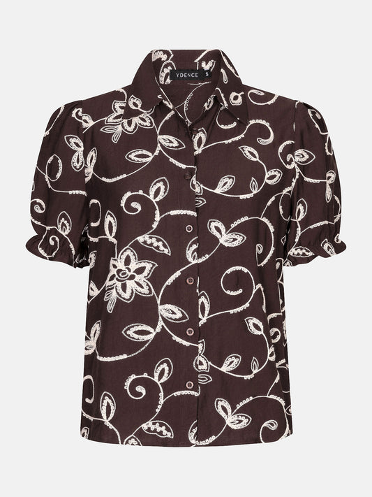 Ydence Blouse Leila - Dark Brown