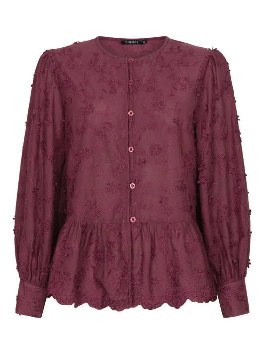 Ydence Blouse Marise - Dark Cherry