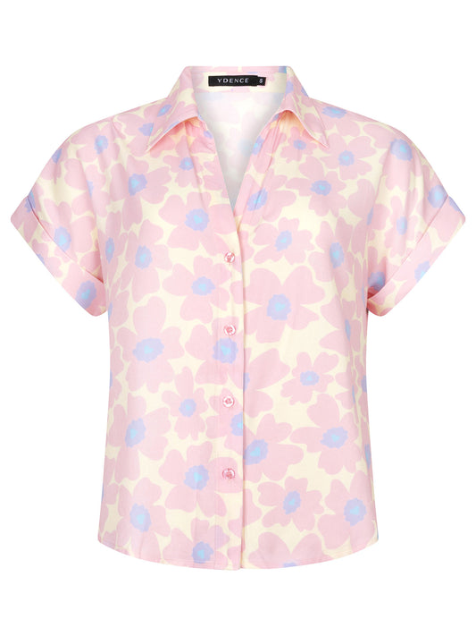 Ydence Blouse Tina - Soft pink flower