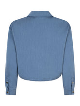 Afbeelding in Gallery-weergave laden, Ydence Blouse Kess - Denim blue/burgundy
