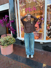 Afbeelding in Gallery-weergave laden, Longsleeve streep - Bruin/donkerbruin
