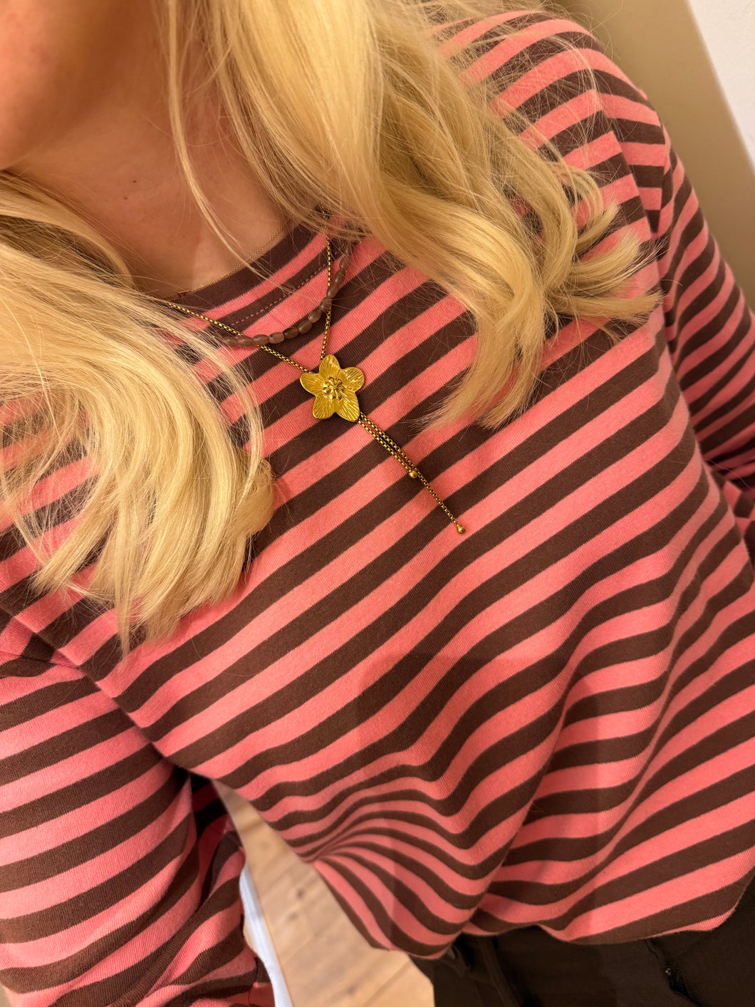 Ketting bloem - Goud