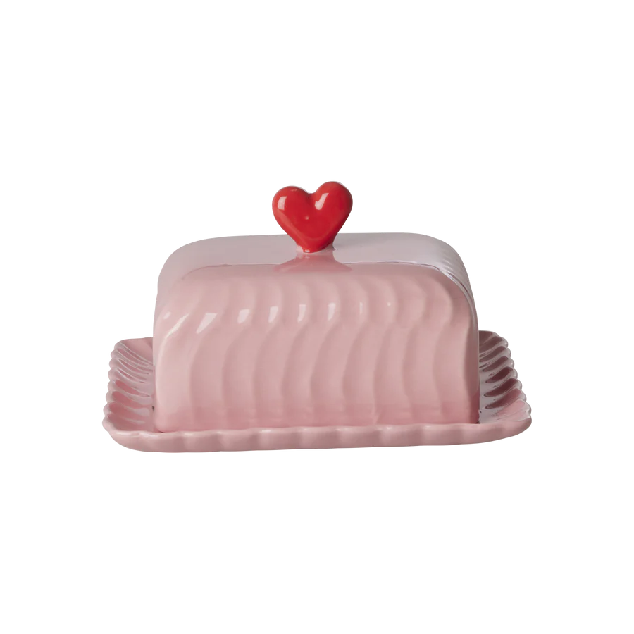 Rice keramieken botervloot - Roze