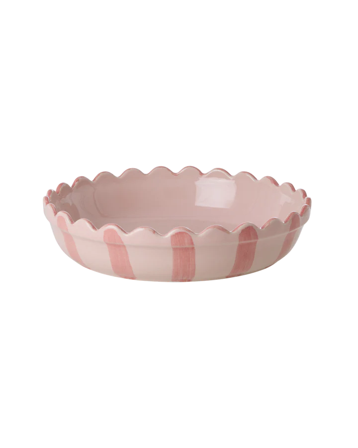 Rice - Stoneware Pie Dish Small - Pink/Coraal