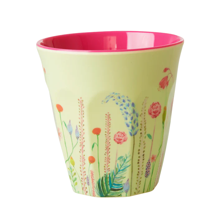 Melamine cup medium - Rice Summer Flowers