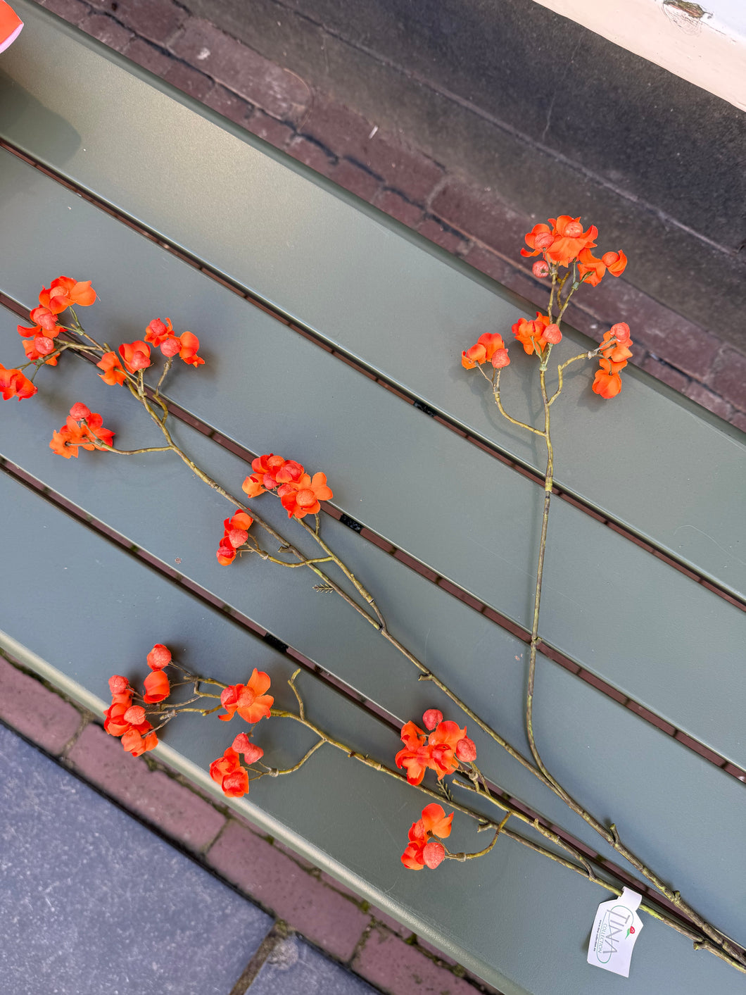 Zijdebloem tak - Oranje