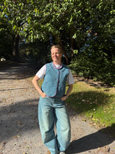 Afbeelding in Gallery-weergave laden, Teddy gilet - Blauw/paars
