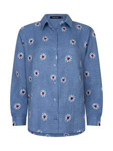Ydence Blouse Gabia - Denim Blue