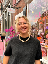 Afbeelding in Gallery-weergave laden, Ketting kralen vierkant - Beige
