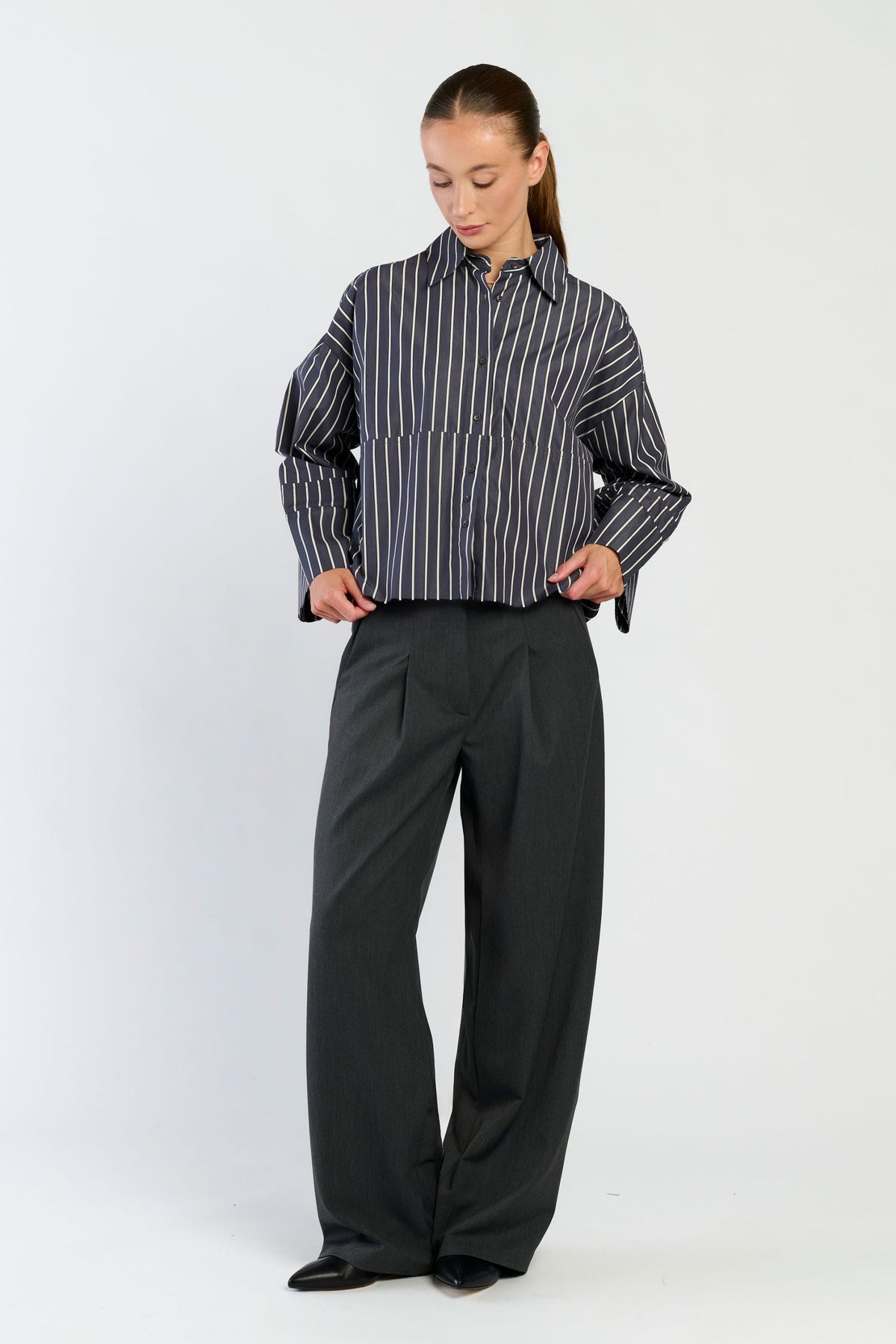 Spooq - Dora blouse - Grey stripe