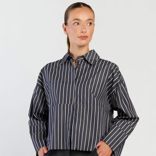 Spooq - Dora blouse - Grey stripe
