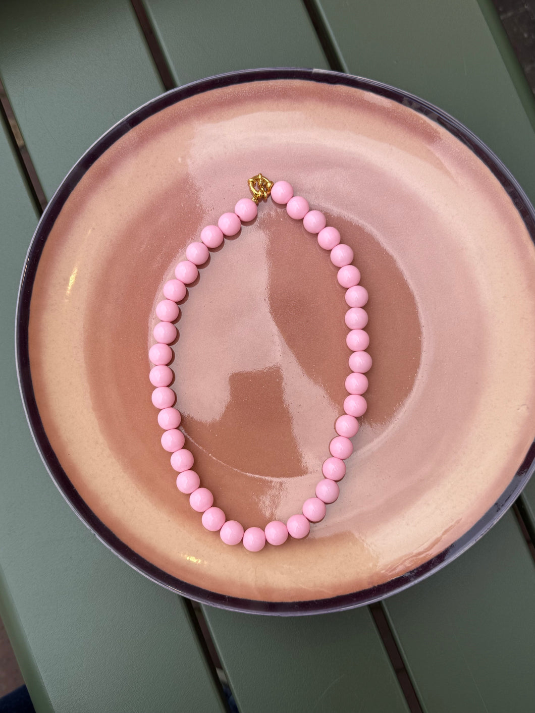 Kralen ketting klein - Licht roze