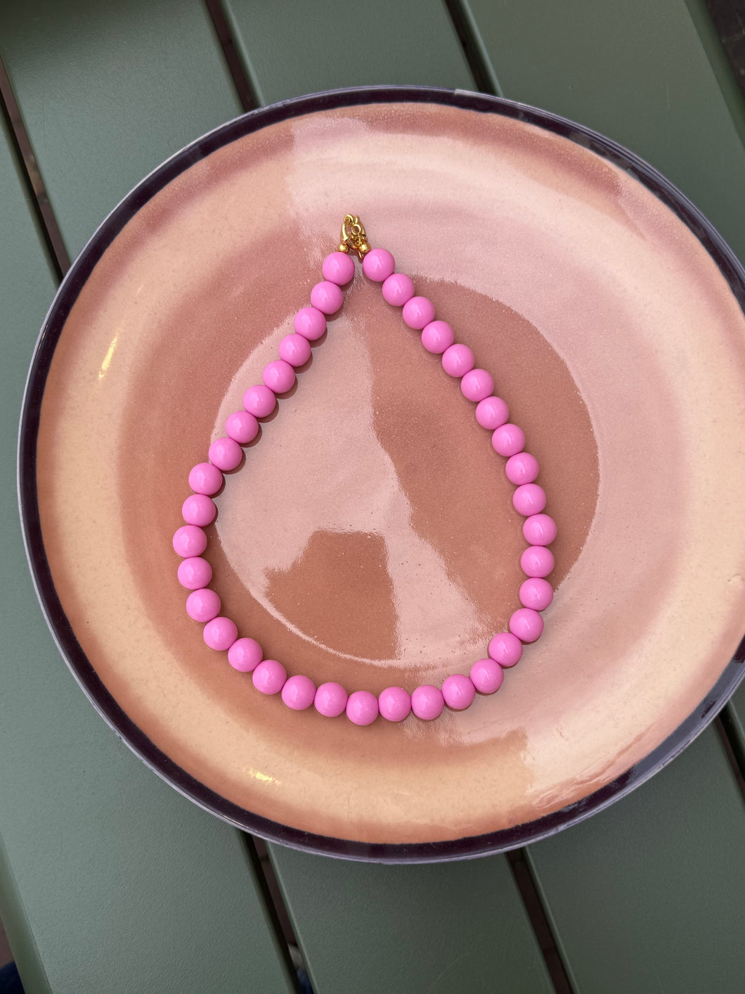 Kralen ketting klein - Roze