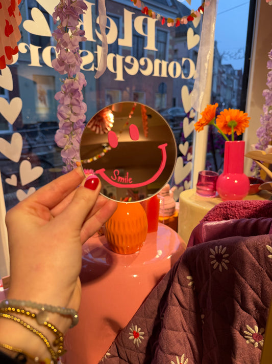 Spiegeltje Smiley Rond