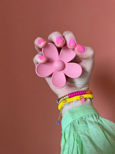 Haarclip bloem - Lichtroze