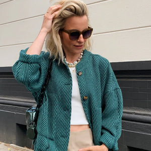 Bomber jasje - Turquoise blauw/groen