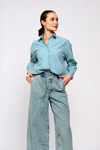 Afbeelding in Gallery-weergave laden, Feline blouse - Petrol/groen
