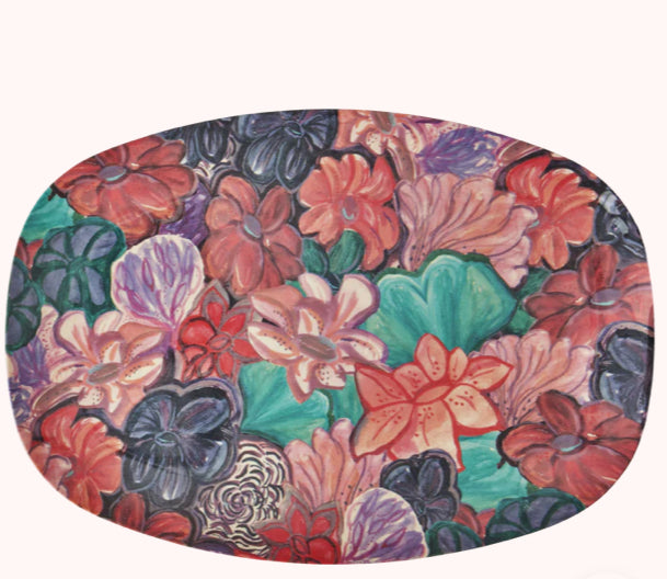 Melamine plate - Rice Forest flower