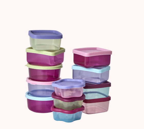 Kleine voedselbakjes - Rice Donkere kleuren