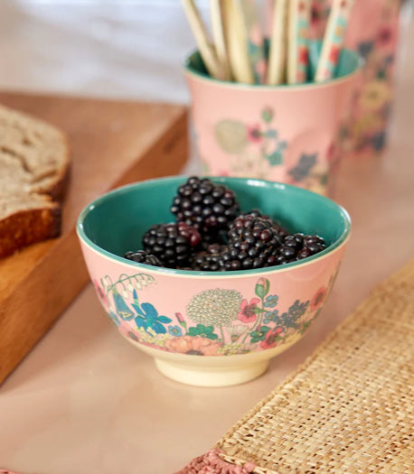 Melamine bowl small - Rice Flower collage