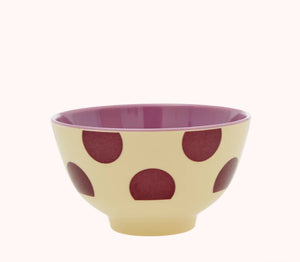 Melamine bowl small - Rice Stippen paars