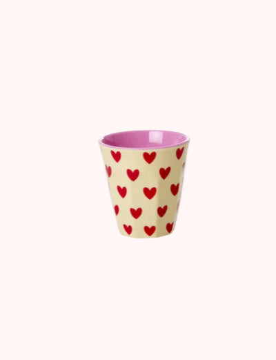 Melamine cup medium - Rice darling hearts