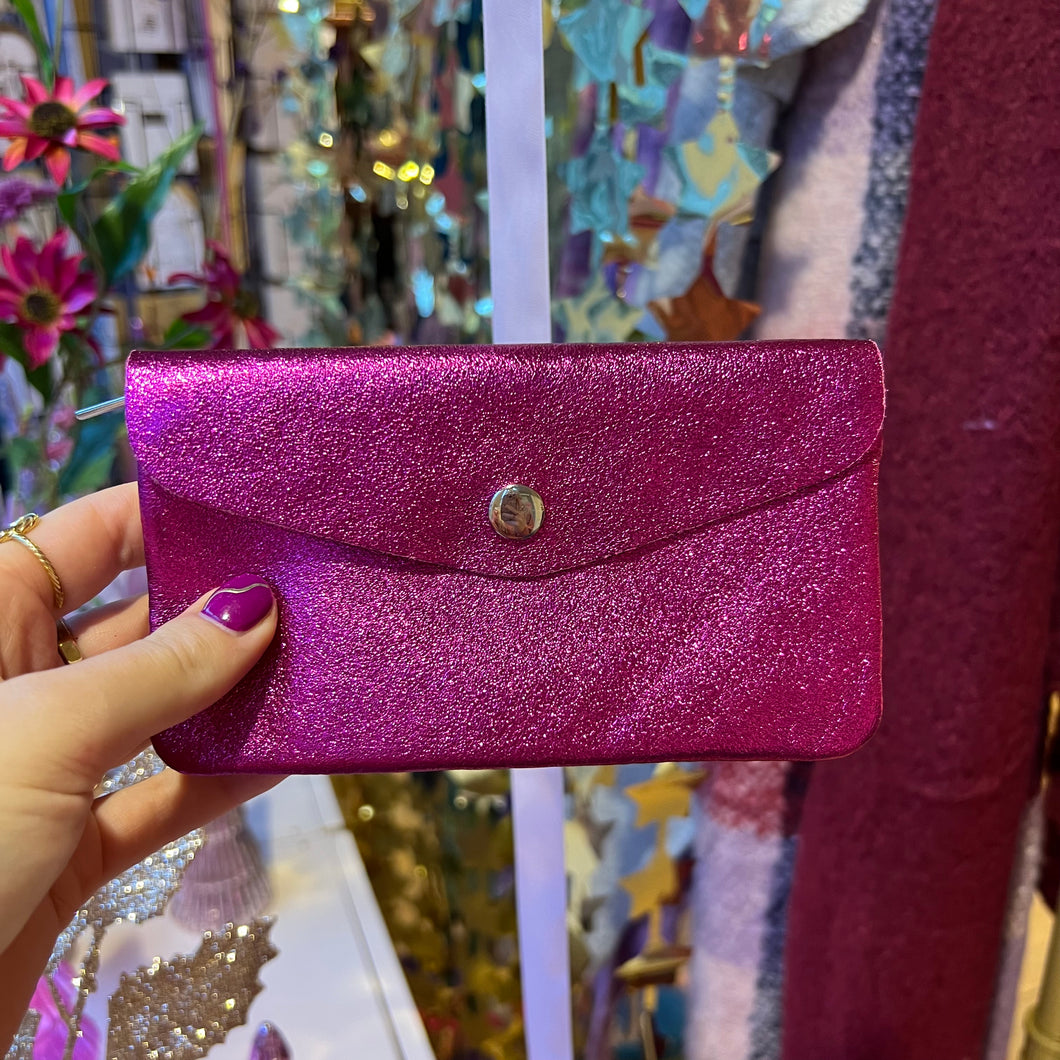 Portemonnee groot - Fuchsia metallic