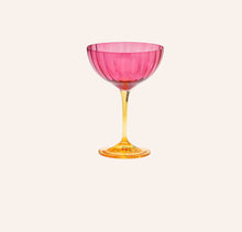 Afbeelding in Gallery-weergave laden, Anna + Nina Jazzy champagne glass - Roze/geel
