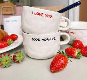 Anna + Nina Good morning cappuccino mug