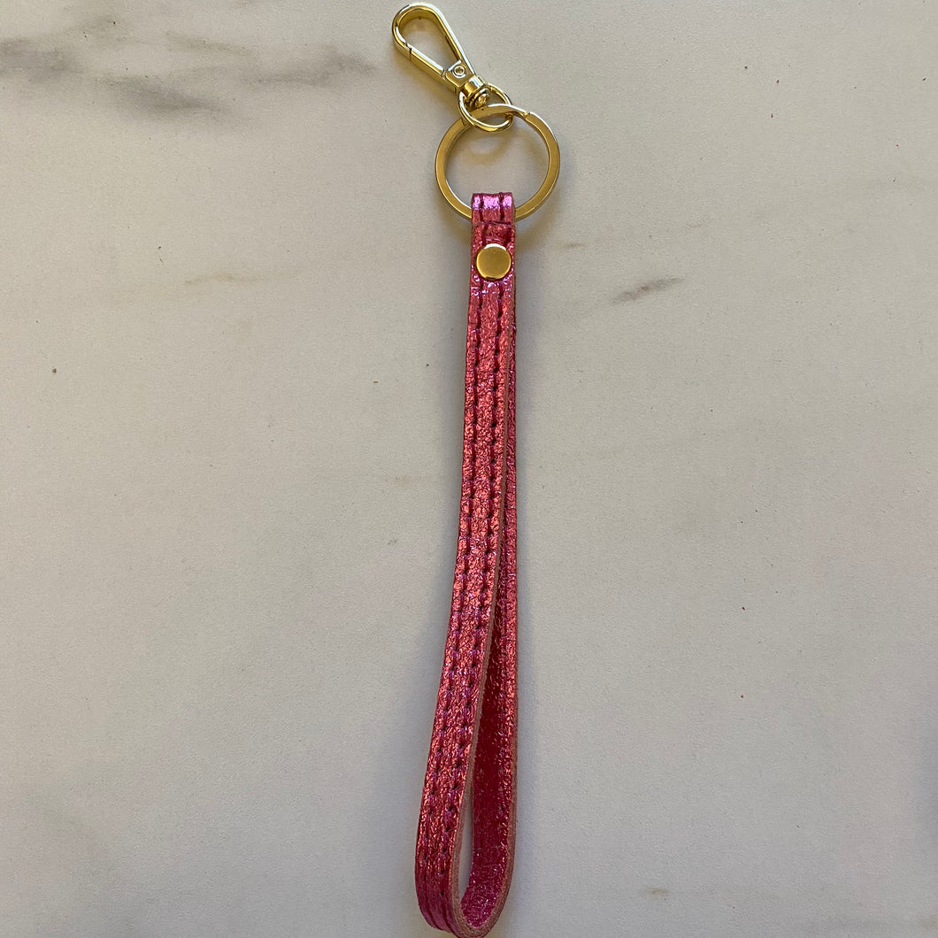 Sleutelhanger - Roze metallic