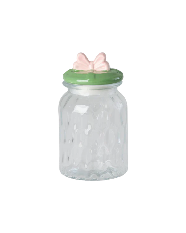 Rice - Glas Pot Strik - Groen / Roze