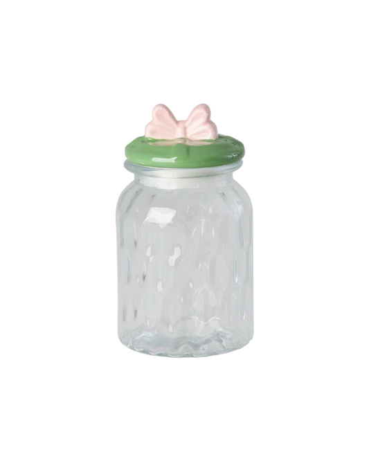 Rice - Glas Pot Strik - Groen / Roze