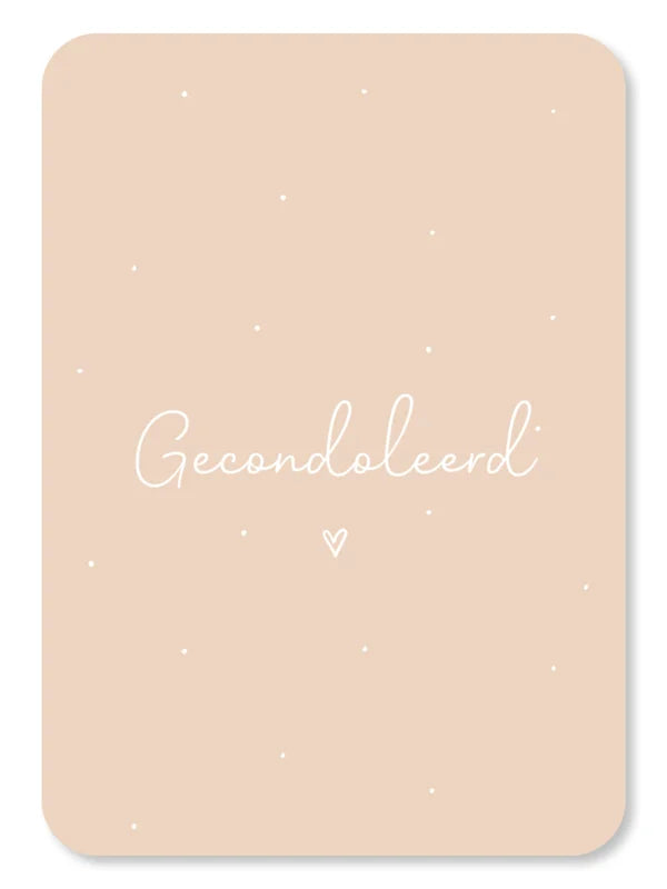 Kaart - Gecondoleerd