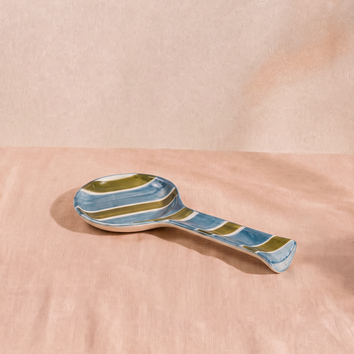 Niné kitchenware - Spoonrest Plate Green/Blue Mees