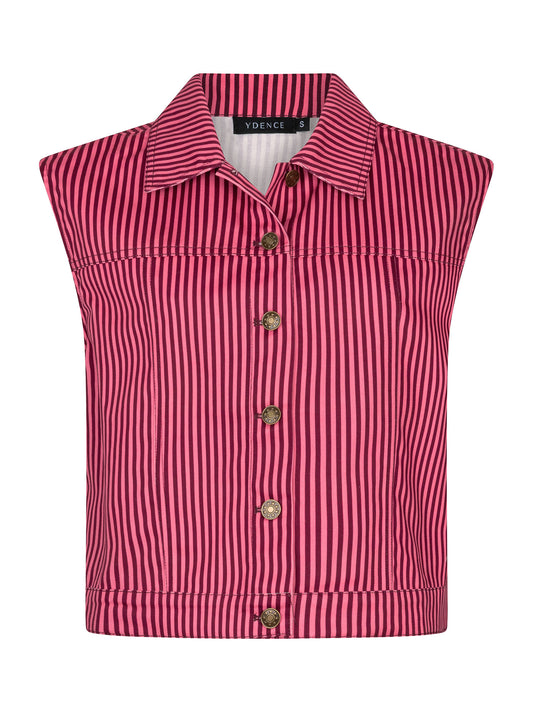 Ydence Gilet Marit - Coral pink/burgundy