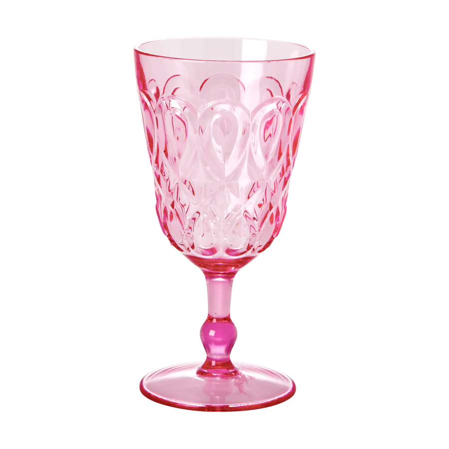 Kunststof wijnglas Rice - Roze