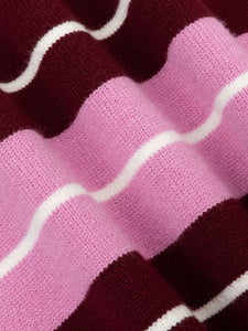 Ydence Knitted Top Balou - Burgundy / pink