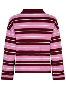 Ydence Knitted Top Balou - Burgundy / pink